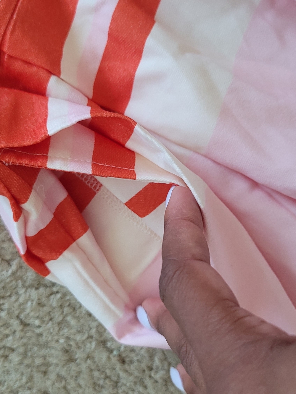 Simkhai Pink and Coral Striped Sundress - Picture 7 of 8